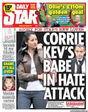 Daily Star () Newspaper Front Page for 28 May 2013