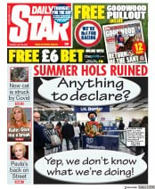 Daily Star () Newspaper Front Page for 28 July 2020