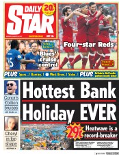 Daily Star () Newspaper Front Page for 28 August 2017