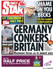 Daily Star () Newspaper Front Page for 28 September 2018