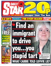 Daily Star () Newspaper Front Page for 29 October 2016
