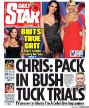 Daily Star () Newspaper Front Page for 29 October 2019