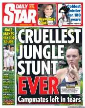 Daily Star () Newspaper Front Page for 29 November 2012