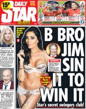 Daily Star () Newspaper Front Page for 29 January 2014