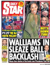 Daily Star () Newspaper Front Page for 29 January 2018
