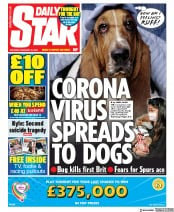 Daily Star () Newspaper Front Page for 29 February 2020
