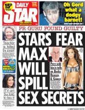 Daily Star () Newspaper Front Page for 29 April 2014
