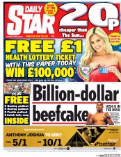 Daily Star () Newspaper Front Page for 29 April 2017