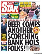 Daily Star () Newspaper Front Page for 29 April 2019