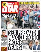 Daily Star () Newspaper Front Page for 29 May 2013
