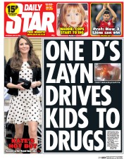 Daily Star () Newspaper Front Page for 29 May 2014