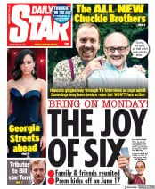 Daily Star () Newspaper Front Page for 29 May 2020