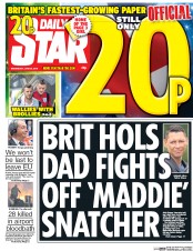 Daily Star () Newspaper Front Page for 29 June 2016