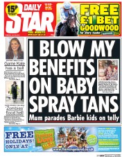 Daily Star () Newspaper Front Page for 29 July 2014