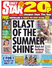 Daily Star () Newspaper Front Page for 29 August 2016