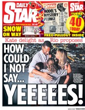 Daily Star () Newspaper Front Page for 2 November 2018
