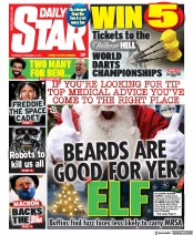 Daily Star () Newspaper Front Page for 2 December 2021