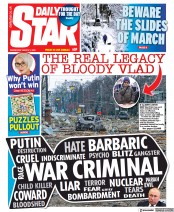 Daily Star () Newspaper Front Page for 2 March 2022
