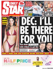 Daily Star () Newspaper Front Page for 2 April 2018
