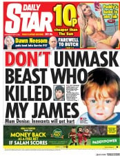 Daily Star () Newspaper Front Page for 2 May 2018