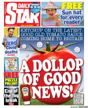 Daily Star () Newspaper Front Page for 2 June 2021