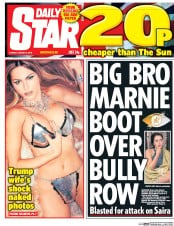 Daily Star () Newspaper Front Page for 2 August 2016