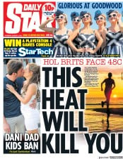 Daily Star () Newspaper Front Page for 2 August 2018