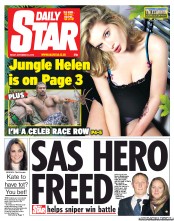Daily Star () Newspaper Front Page for 30 November 2012