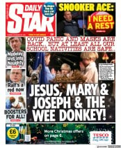 Daily Star () Newspaper Front Page for 30 November 2021