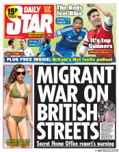 Daily Star () Newspaper Front Page for 30 December 2013