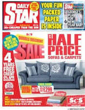 Daily Star () Newspaper Front Page for 30 December 2016