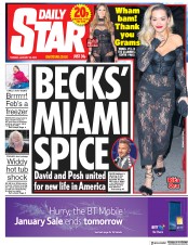 Daily Star () Newspaper Front Page for 30 January 2018