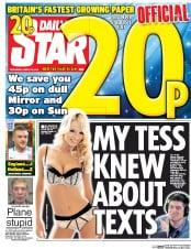 Daily Star () Newspaper Front Page for 30 March 2016