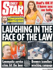Daily Star () Newspaper Front Page for 30 May 2018