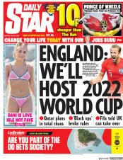 Daily Star () Newspaper Front Page for 30 July 2018
