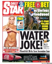 Daily Star () Newspaper Front Page for 30 July 2019