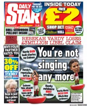 Daily Star () Newspaper Front Page for 30 July 2022
