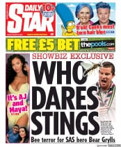 Daily Star () Newspaper Front Page for 30 August 2019