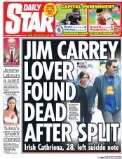 Daily Star () Newspaper Front Page for 30 September 2015