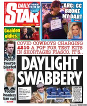 Daily Star () Newspaper Front Page for 31 December 2021