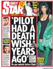Daily Star () Newspaper Front Page for 31 March 2015