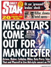 Daily Star () Newspaper Front Page for 31 May 2017