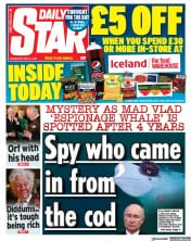 Daily Star () Newspaper Front Page for 31 May 2023