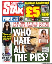 Daily Star () Newspaper Front Page for 31 July 2021