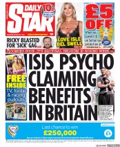 Daily Star () Newspaper Front Page for 31 August 2019