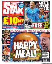 Daily Star () Newspaper Front Page for 3 October 2022