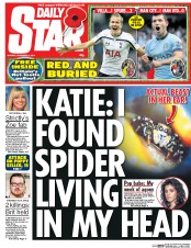 Daily Star () Newspaper Front Page for 3 November 2014