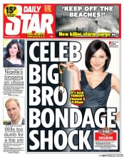 Daily Star () Newspaper Front Page for 3 January 2014