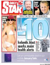 Daily Star () Newspaper Front Page for 3 January 2019