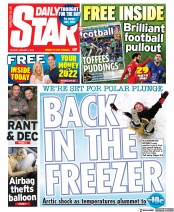 Daily Star () Newspaper Front Page for 3 January 2022
